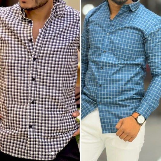 Men's Premium Check Shirt High Quality Combo