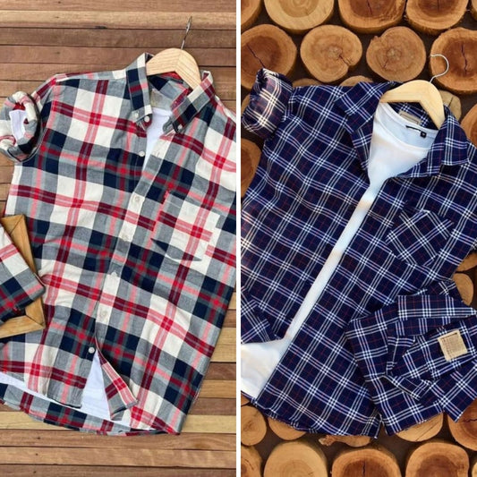 Men's Premium Check Shirt High Quality Combo