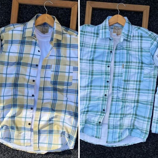 Men's Premium Check Shirt High Quality Combo