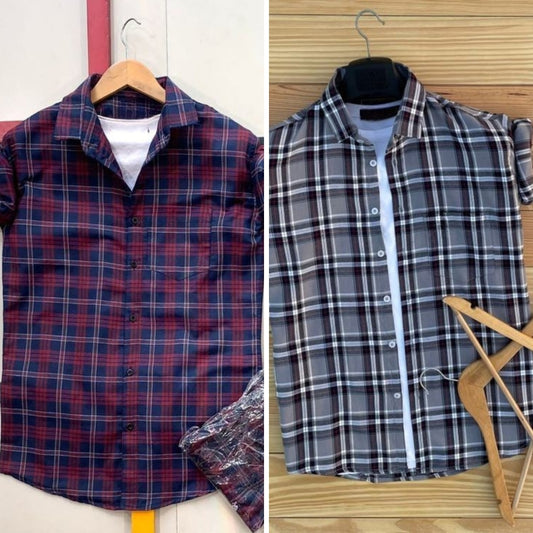 Men's Premium Check Shirt High Quality Combo