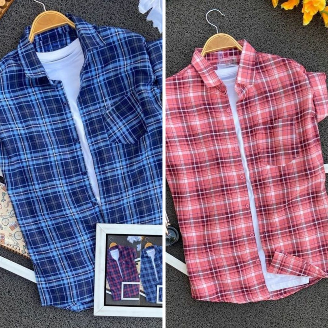 Men's Premium Check Shirt High Quality Combo