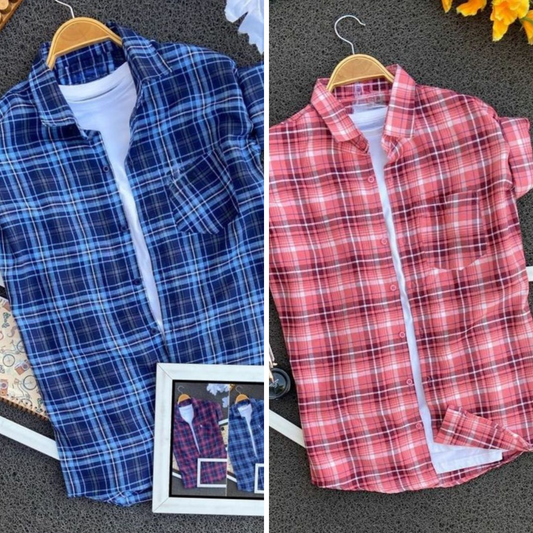 Men's Premium Check Shirt High Quality Combo
