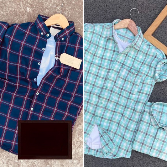 Men's Premium Check Shirt High Quality Combo