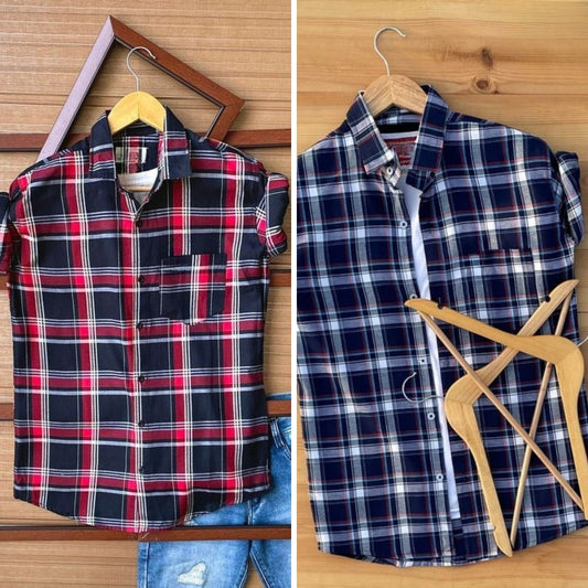 Men's Premium Check Shirt High Quality Combo
