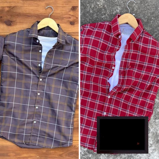 Men's Premium Check Shirt High Quality Combo